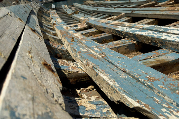 Reclaimed boat wood furniture texture